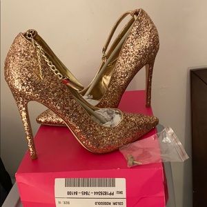 Rosegold 4in heel pumps